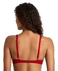 Lauren Ralph Women's Ring Over The Shoulder V-Neck Bikini Top
