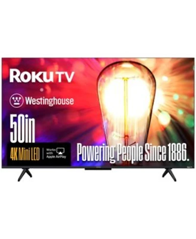 Westinghouse 50 Mini Led 4k Uhd Roku Tv W Qled Dolby Vision Apple Homekit Airplay 2