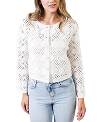 Central Park West Women's Violete Crochet Cardigan