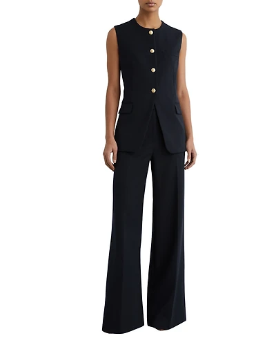 Reiss Women's Button-Through Longline Waistcoat