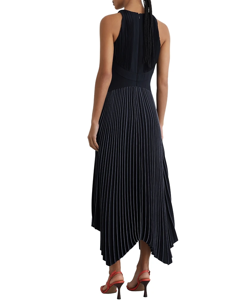 Reiss Women's Pleated Sleeveless Midi Dress