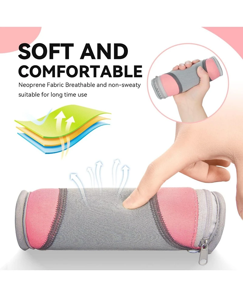 Sportneer Hand Weights for Women Set of 6 with 1 2 3 lb Pair Soft Dumbbells Hand Strap for Home Workout Running Physical Therapy Aerobics