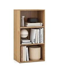 Sugift Three Tier Cube Bookcase with Adjustable Shelves for Office