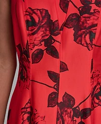 Karl Lagerfeld Paris Women's Printed Sleeveless V-Neck Dress