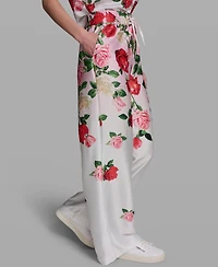 Karl Lagerfeld Paris Women's Printed Pull-On Pants
