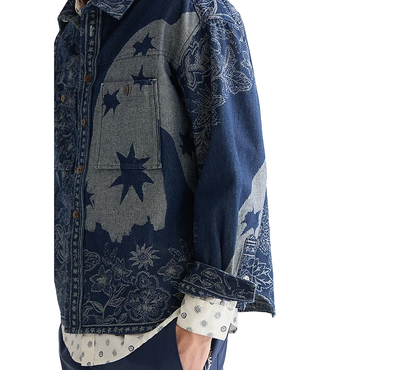 Scotch & Soda Men's Long-Sleeve Jacquard Overshirt