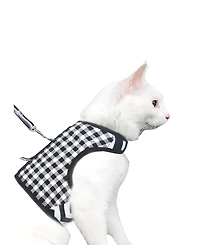 Aronkl Escape Proof Cat Harness Leash Set Breathable Mesh Adjustable Padded Vest For Walking