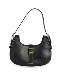 Pre-Owned Saint Laurent Black Smooth Calfskin Le Fermoir Hobo