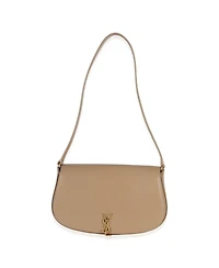 Pre-Owned Saint Laurent Beige Box Calfskin Mini Voltaire Shoulder Bag