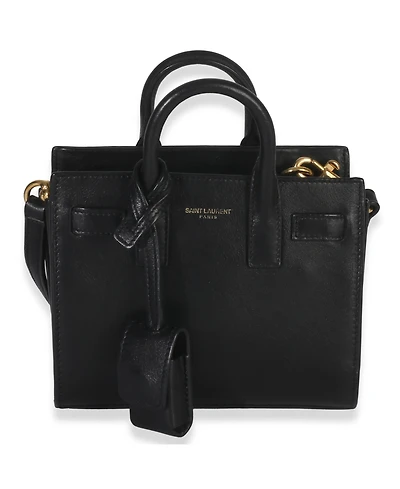Pre-Owned Saint Laurent Black Smooth Calfskin Toy Sac Du Jour