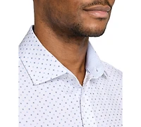 ConStruct Men's Diamond Print Performance Stretch Dress Shirt