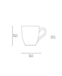 Porto Brasil Stoneware Coffee Mugs, Set of 4