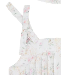 Rare Editions Baby Girls' Square Neck Bubble Romper with Hat