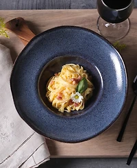 Porto Brasil 11.02" Stoneware Deep Rim Plates, Set of 4