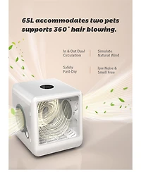 Zeus & Ruta Pet Hair Dryer Room with 3-Speed Modes, Dual-Temp Wind (32-40 aC), 5-120 Min Timer