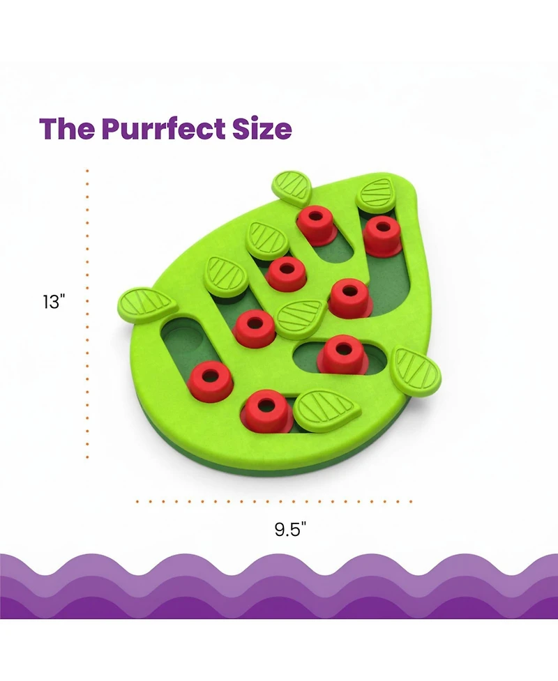 Aronkl Interactive Cat Puzzle Feeder Slow Eating Durable Easy Clean Enrichment Toy for Indoor Cats