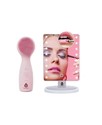 Pursonic Dimmable Led Vanity Mirror and 3-in-1 Facial Cleansing Device Led Light