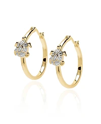 Macy's Diamond Accent 0.01 ct. t. w. Turtle Hoop Earrings