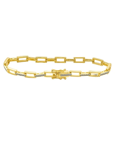 Macy's Diamond Accent 0.005 ct. t. w. Rectangular Link Bracelet