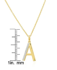 Macy's Diamond Accent 0.005 ct. t. w. Initial 'S' Pendant, 18'' Necklace