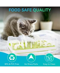 Aronkl Interactive Cat Puzzle Feeder Slow Feed Maze Multiple Difficulty Levels Mental Stimulation Detachable Non Slip