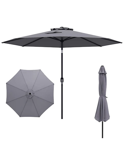 Clihome 10 Feet Outdoor Patio Umbrella with Tilt Adjustment and Crank