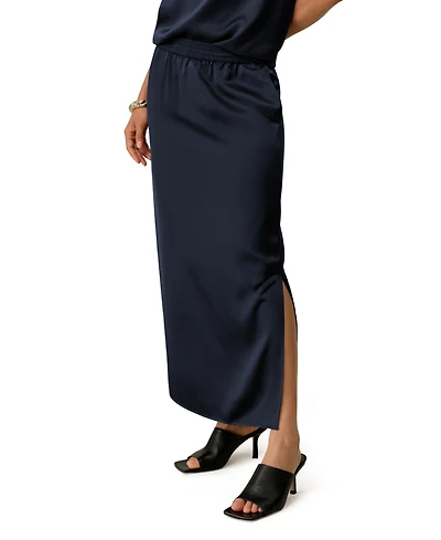 Lilysilk Women's Washable Silk Charmeuse Pull-on Skirt