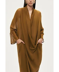 Nocturne Women's Draped V-Neck Midi Dress