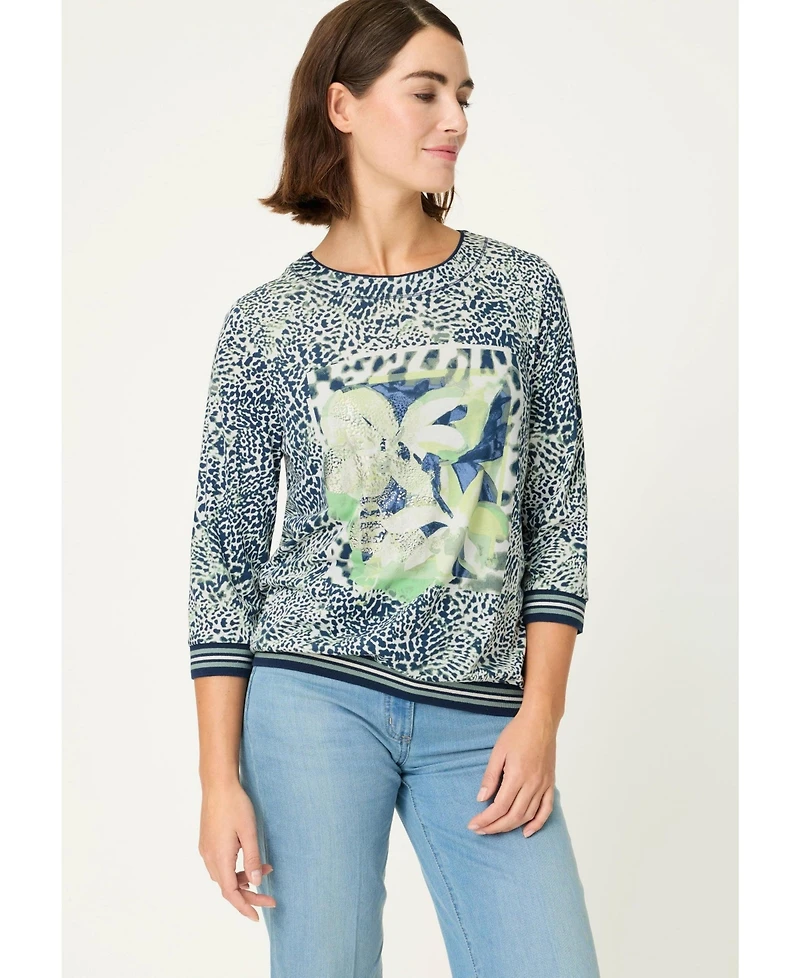 Olsen Women's Animal Placement Print T-Shirt