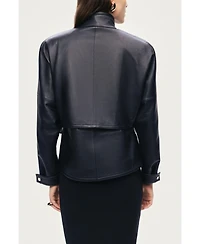 Nocturne Women's Leather Wrap Jacket