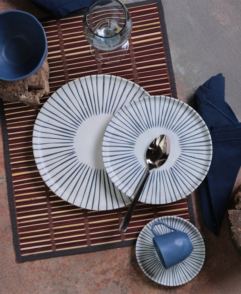 Porto Brasil Elemento Stoneware Dessert Plates, Set of 6