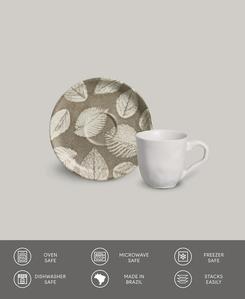 Porto Brasil Seiva 12 Pc. Espresso Cup and Saucer Set, Service for 6