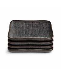 Porto Brasil 7" Stoneware Rectangular Juta Platters, Set of 4