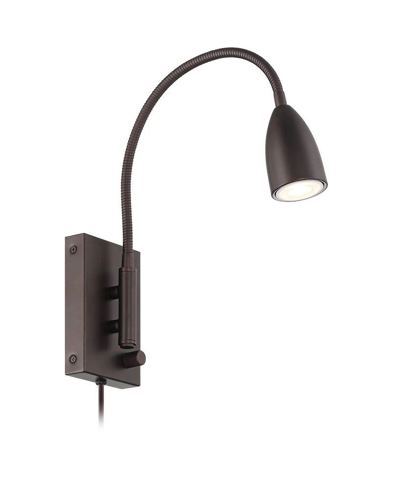 360 Lighting Lido High Modern Wall Reading Lamp Light Fixture Mount Bedroom Bedside Plug-In Cord Adjustable Gooseneck