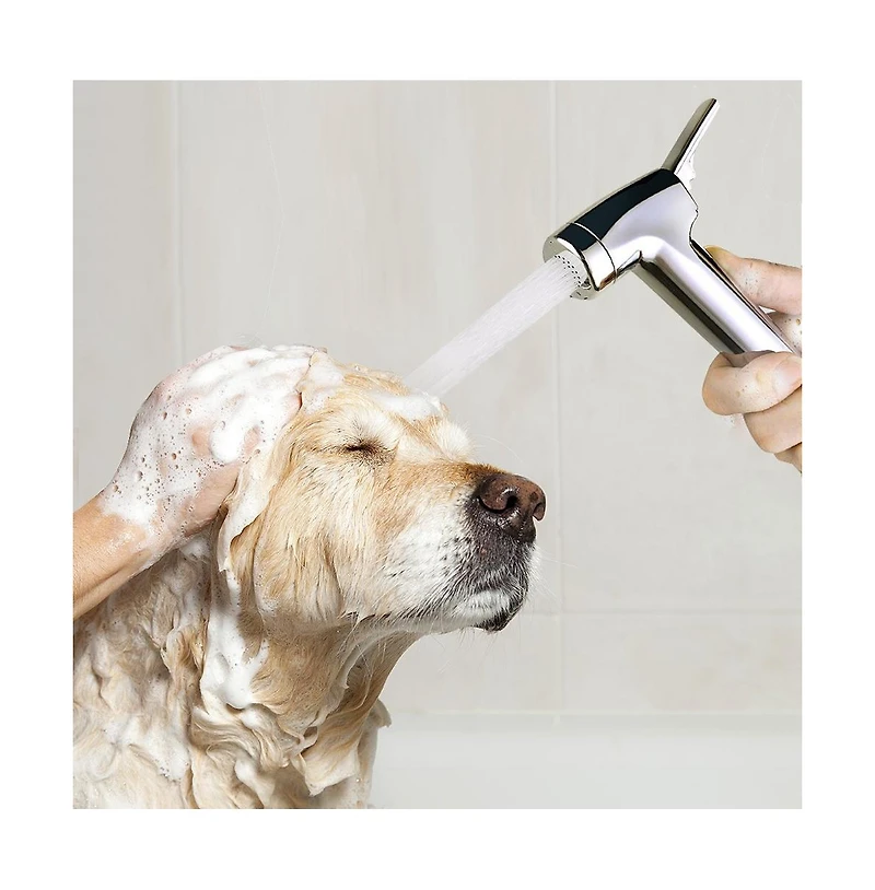 Aronkl Dog Shower Attachment Handheld Sprayer Diverter Wall Mount Universal Pet Bath Tool