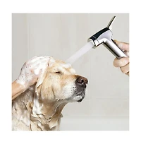 Aronkl Dog Shower Attachment Handheld Sprayer Diverter Wall Mount Universal Pet Bath Tool