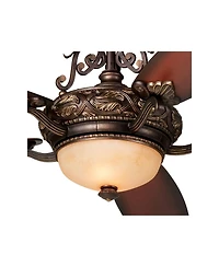 Casa Vieja 56" Casa Esperanza Teak Led Ceiling Fan with 18" Rod