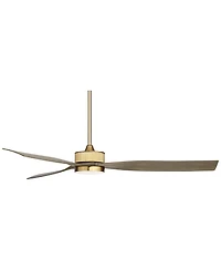 Casa Vieja 60" Montage Soft Brass Led Damp Rated Fan with 36" Rod