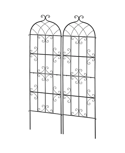 Gouun Metal Garden Trellis for Climbing Plants, 71 x 20 in 2-Pack Rustproof Powder-Coated Plant Support