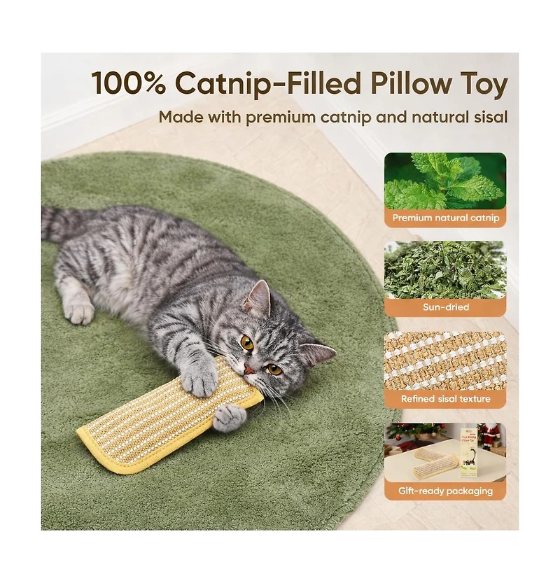 Nocciola Sisal Catnip Kicker Toy 2 Pack