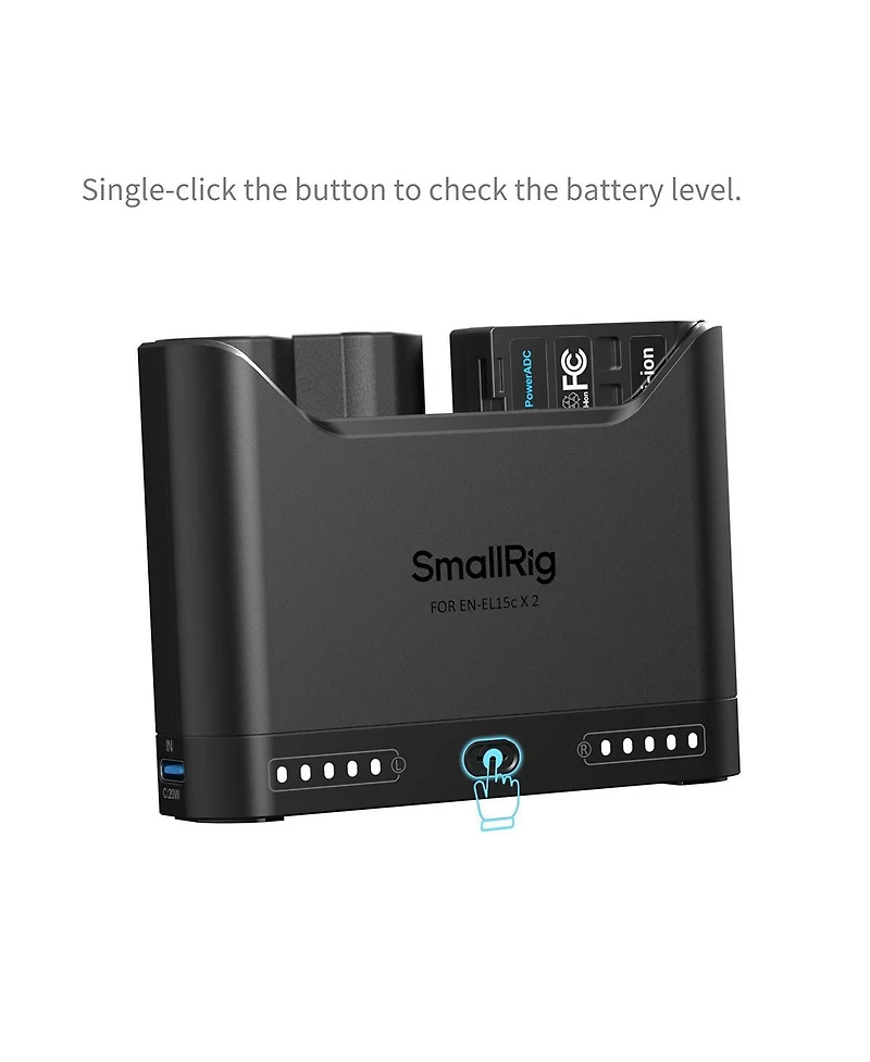 SmallRig 2x En-EL15c 14Wh 7.2V 1940mAh Camera Battery with Dual Charger