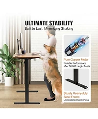 Gouun Electric Standing Desk 47.2 x 23.6 in, Adjustable Height, 180 lbs