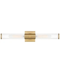 Possini Euro Design Adeline Wide Warm Brass 2-Light Bath Light