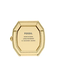 Fossil Women's Harlow Three-Hand Gold-Tone Alloy Desk Clock, 63mm