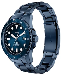 Fossil Men's Fossil Blue Dive Three-Hand Navy Stainless Steel Watch, 42mm
