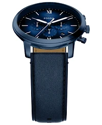 Fossil Men's Neutra Chronograph Navy Leather Watch, 44mm