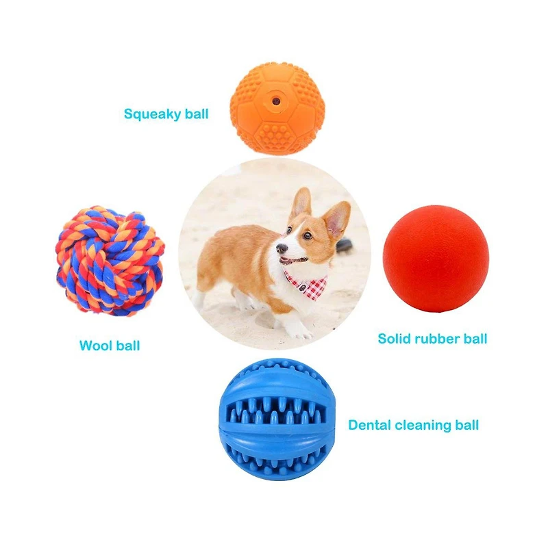 Aronkl Different Interactive Dog Toys Puzzle Balls Squeaky Food Dispensing Safe Durable for Medium Large Dogs