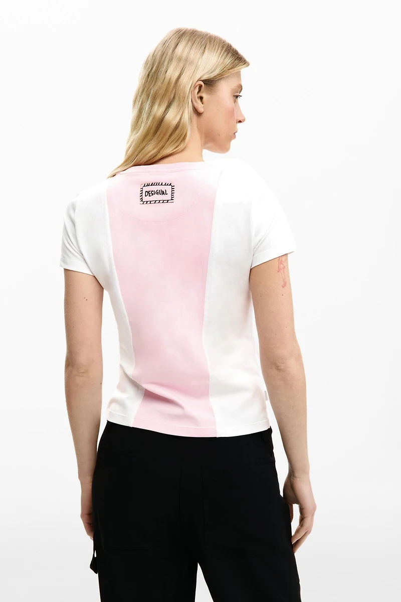 Desigual Women's Two-tone Mickey Mouse T-shirt