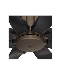 Possini Euro Design Defender Modern Industrial Indoor Outdoor Ceiling Fan Remote Control Oil Rubbed Rated Patio