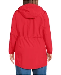 Lands' End Women's Plus Squall Packable Waterproof Raincoat